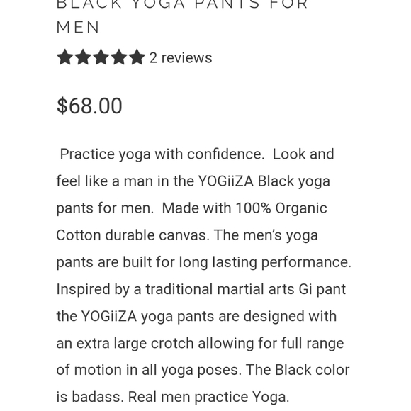 Yogiiza 100% Organic Cotton Martial Arts Gi Style Canvas Drawstring Yoga MA pant - Picture 3 of 13